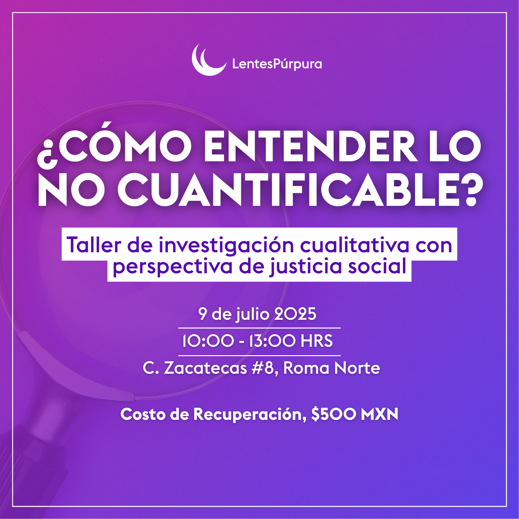 ¿Cómo entender lo NO cuantificable?